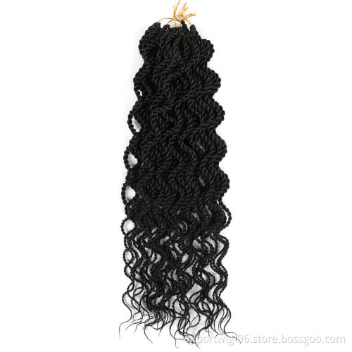 Kinky Curl Senegal Twist Goddess Crochet Hair Synthetic Hair Extensions Wavy Senegalese Twist Hair Crochet Braids